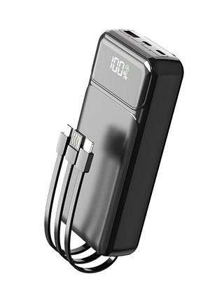 Power bank aspor a316 fast charge 20000mah (usb-c/usb/type-c/lightning/22.5w)- чорний (900146)