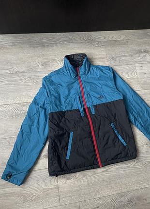 Вітровка adidas вінтаж двостороння чорно-блакитна s