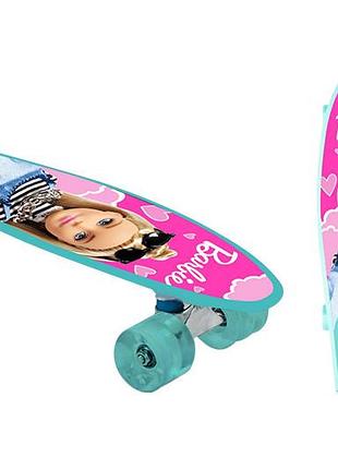 Пенни борд barbie bh2612 р.56x15 см, колеса pu свет