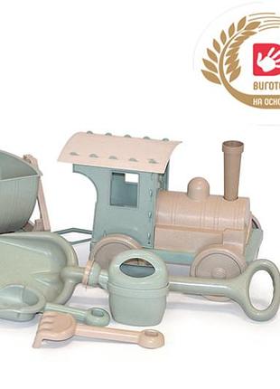 Потяг 013222/01eco з набором для гри з піском eco green doloni