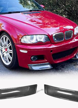 Накладки на передній бампер flap (для m3, карбон) для bmw 3 серія e46 1998-2006 рр