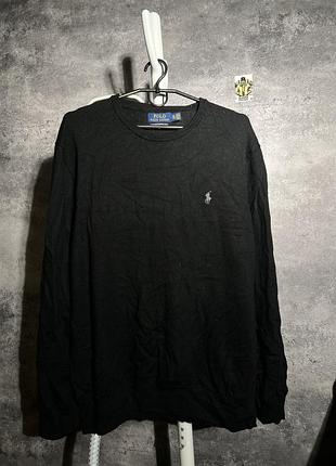 Чорний светр polo ralph lauren xl