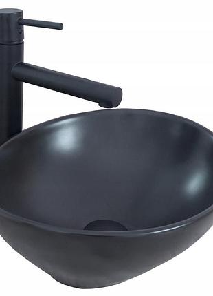 Умывальник rea sofia 34,5x40,9 black (rea-u0333)