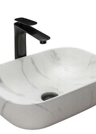Умывальник rea belinda 46x32 marble mat (rea-u8702)