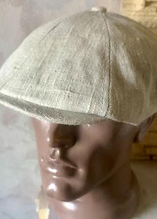 Кремовая кепка восьмиклинка  эллипс из хлопка 56 —57—58—59—60 см