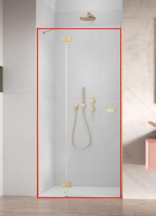 Душевая дверь radaway garda dwj 90х195 левая, прозрачное стекло, brushed gold (10710090-99-01l)