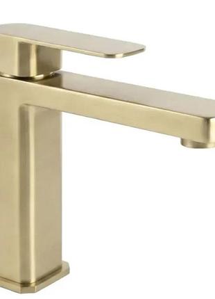 Смеситель для умывальника rea arlo brushed gold (rea-b0976)
