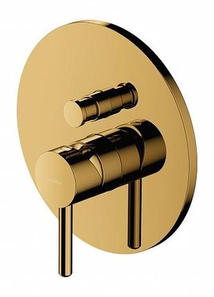 Смеситель для ванны и душа скрытого монтажа omnires y gold (y1235gl)