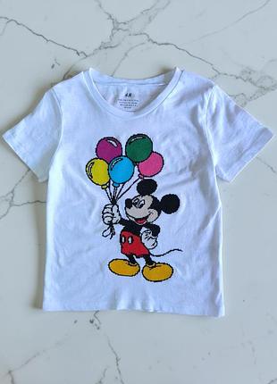 Футболка на мальчика h&amp;m 4-6 лет, с вышивкой