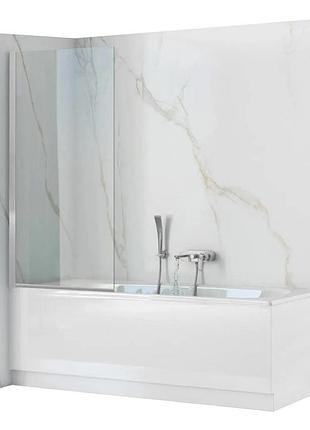 Штора для ванни rea lagos fix 70x140 скло прозоре, хром (rea-w5674)
