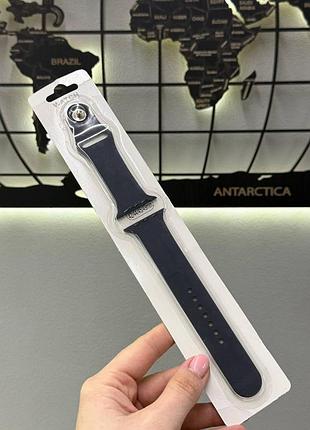 Ремінець силіконовий apple watch 42/44/45/49 mm,силікований якісний ремінець для епл вотч 42/44/45/49 мм (синій)