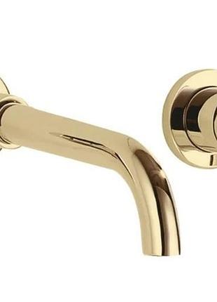 Смеситель для умывальника скрытого монтажа rea lungo gold long (rea-b0370)