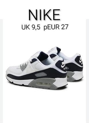 Кожаные кроссовки бренда nike air max made in indonesia u9 9,5 eur 27