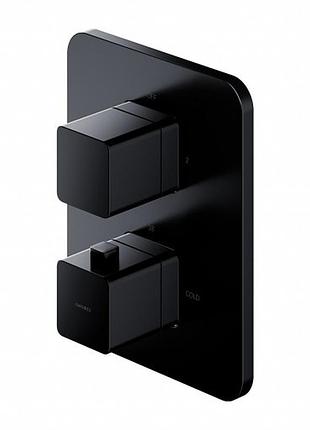 Змішувач для ванни і душу прихованого монтажу omnires parma black mat (pm7436bl)