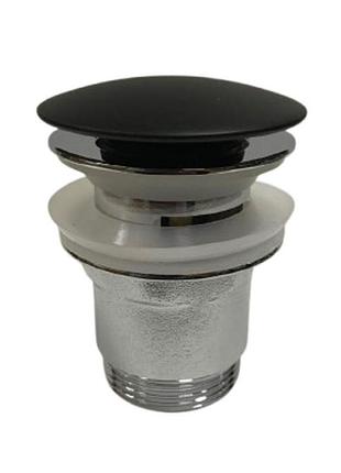Донный клапан lavita orion click-clack с переливом, черный матовый (5900378346098)