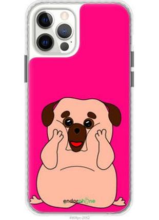 Чохол на iphone 12 веселий мопс "4908pc-2053-2448"