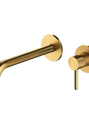 Смеситель для умывальника скрытого монтажа omnires y brushed gold (y1215hlglb)