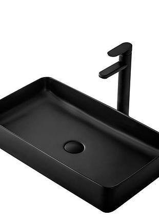 Умывальник rea denis 35x61 black matt (rea-u3690)