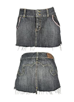 Винтажная джинсовая мини юбка billabong country vintage y2k 2000s rare