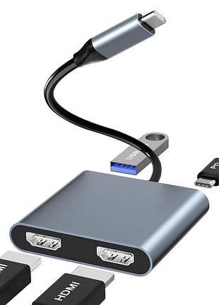 Usb-c адаптер на два hdmi-разветвителя