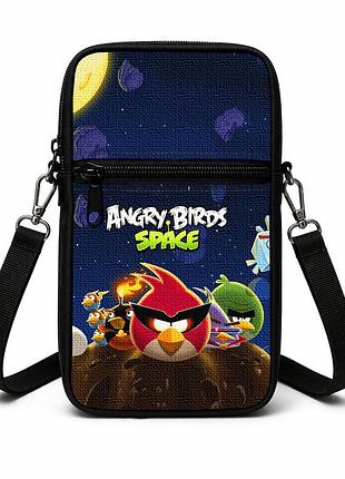 Сумка-чехол для телефона angry birds детская через плечо, водонепроницаемая мини-сумка (5120)