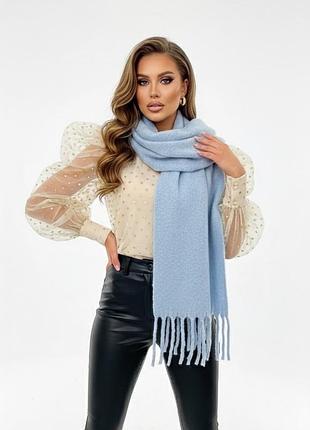 Голубой объемный шарф-палантин primark