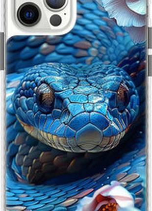 Чехол на iphone 12 blue snake "6079pc-2053-2448"
