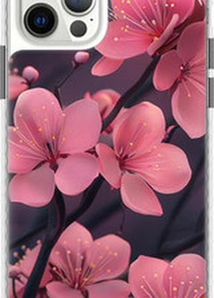 Чехол на iphone 12 пурпурная сакура "6075pc-2053-2448"