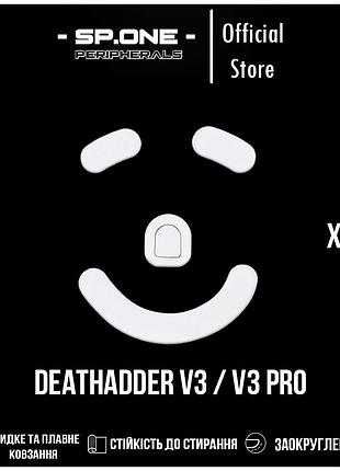 Глайды ultraglide jade 2.5d для мыши razer deathadder v3, v3 pro тефлоновые ножки скейты ptfe skates