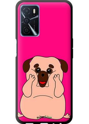Чехол на oppo a16 весёлый мопс "4908b-2469-2448"