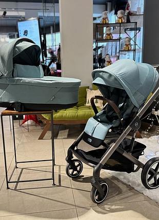 Коляска дитяча з народження cybex balios s lux 2в1 stormy blue