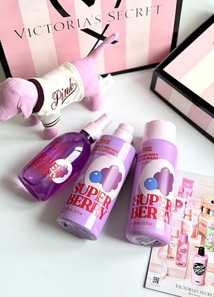Набір для тіла спрей , лосьйон, гель для душу super berry victoria’s secret
