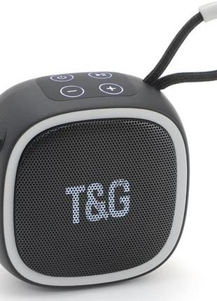 Портативная bluetooth-колонка t&g tg659 беспроводная переносная колонка с влагозащитой черный