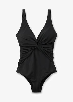 Calzedonia black twist сплошной моделирующий купальник