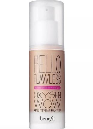 Тональна основа benefit hello flawless oil-free oxygen wow spf 25 pa++