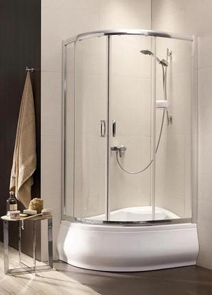 Душ. кабина radaway dolphi premium pluse 1700 100x80+поддон korfue 100x80(30481-01-06n+4e81400-03r+r135l) правое расположение