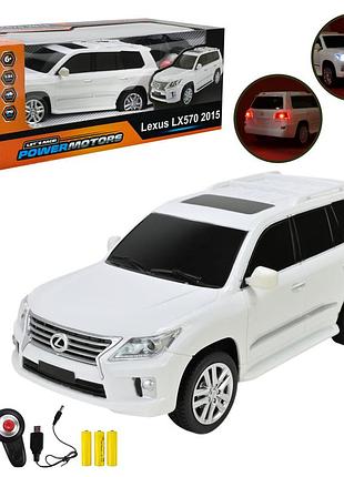 Машина р/к арт. pm2406 (24шт)"powermotors",1:24 lexus lx570, свет, аккум.бат, короб.26,5*14*10,5см.