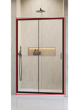 Душевая дверь radaway alienta dwj 130х190 безопасное стекло, черный (10260130-54-01)