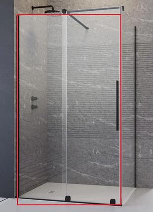 Душевая кабина radaway furo kdj 57,2x200 левая, стекло прозрачное, черный (10104572-54-01l)