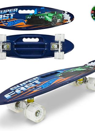 Пенні борд hot wheels арт. bh2611 (8шт) 60*17 см, колеса pu світло