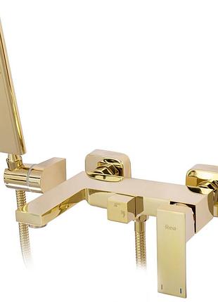 Смеситель для ванны rea fenix gold (rea-b5666)