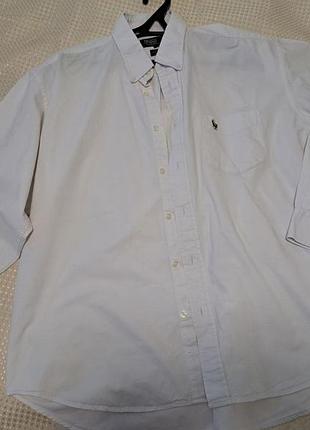 Белая мужская рубашка polo ralph lauren xl