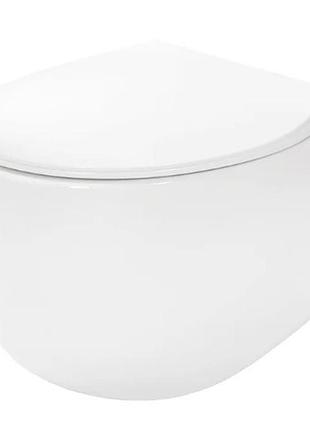 Унитаз rea lars rimless подвесной, сиденье дюропласт (rea-c9500)