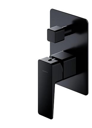 Смеситель для душа скрытого монтажа omnires parma black mat (pm7435bl)