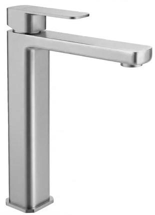 Смеситель для умывальника rea arlo brushed nickel, высокий (rea-b4588)