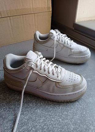 Кросівки шкіряні nike air force 1 shadow white