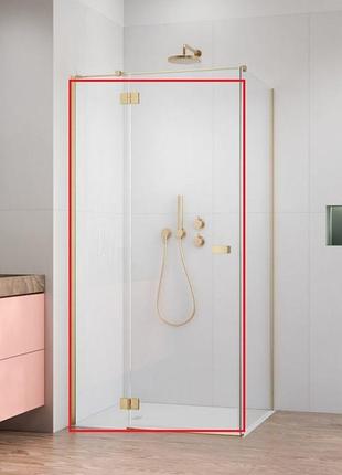 Душевая дверь radaway garda kdj 120х195 левая, безопасное стекло, brushed gold (10700120-99-01l)