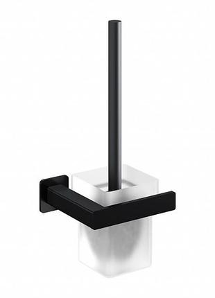 Йоржик для унітазу omnires nelson black mat (nl80620bl)