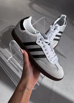 Кросівки adidas samba white swarovski
