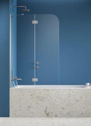 Штора для ванны radaway garda pnd ii 120х150 левая, прозрачное стекло, хром (10720120-01-01l)